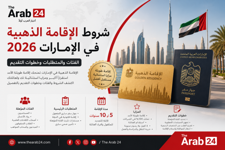 شروط الإقامة الذهبية في الإمارات 2026
