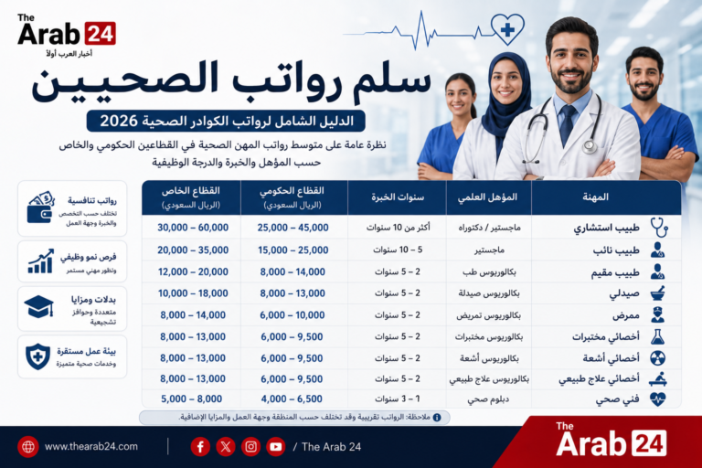 سلم رواتب الصحيين